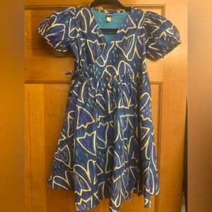 TEA COLLECTION - Girl’s Sweden Tulip Functional Wrap Poplin Dress Sz 8